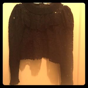 Zara lace long sleeved top